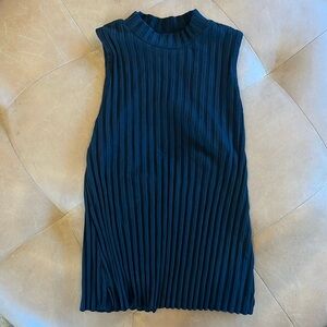 NWT - A New Day - Black Ribbed High Neck Tank - M